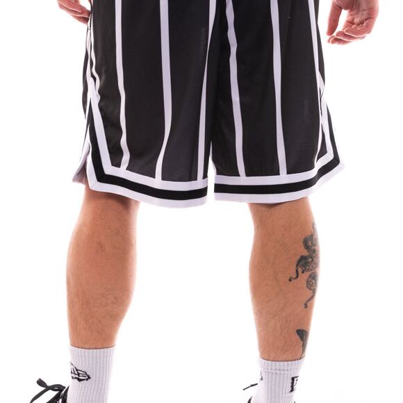 Kraťasy Karl Kani Small Signature Striped Mesh Shorts Black/White