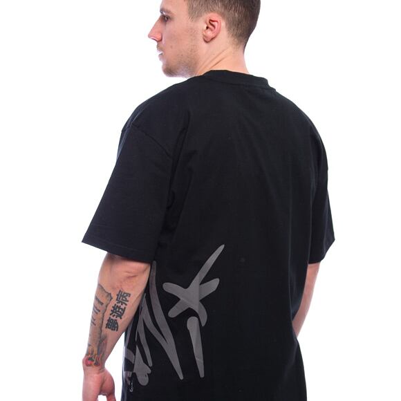 Triko Karl Kani - Woven Signature Kani Tag Tee - black/dark grey