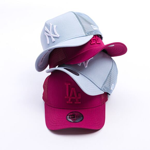 Dětská Kšiltovka New Era - MLB League Essential 9FORTY Trucker - LA Dodgers - Cherry