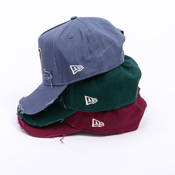 Kšiltovka New Era - Buffalo Distressed Patch 9FORTY A-Frame - Muted Indigo