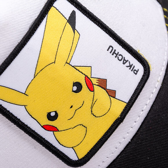 Kšiltovka Capslab - Pokémon Trucker - Pikachu - Black / White