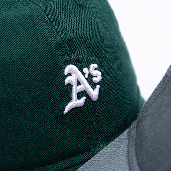 Kšiltovka New Era - MLB Washed Mini Logo 9TWENTY - Oakland Athletics - Dark Green
