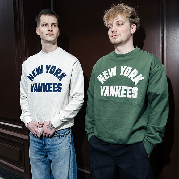 Mikina New Era - MLB Graphic Oversized Crewneck - NY Yankees - Cilantro Green