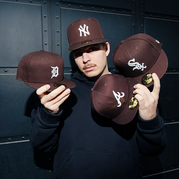 Kšiltovka New Era - MLB Seasonal 59FIFTY - Atlanta Braves - Burnt Wood - Brown