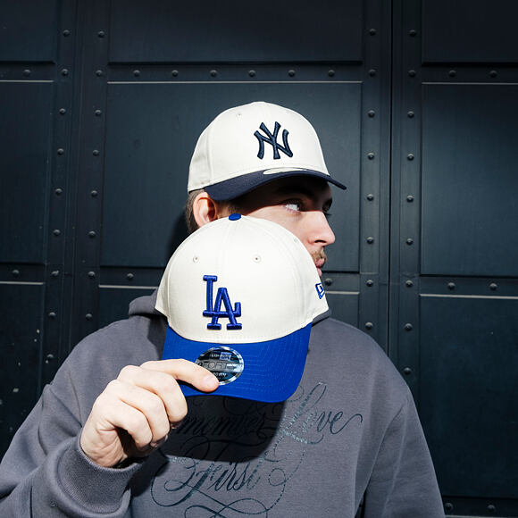 Kšiltovka New Era - MLB Colorblock 9FORTY M-CROWN - LA Dodgers - Cream