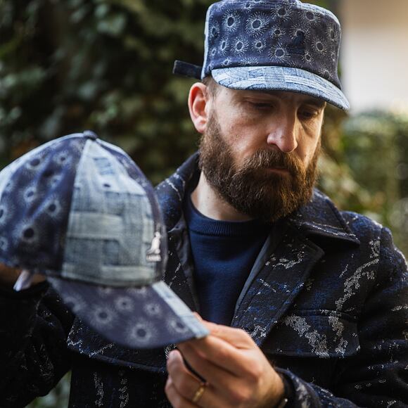 Kšiltovka Kangol - TRENDS PACK - Denim Mashup Army Cap - Blue Picnic
