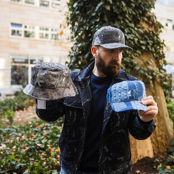 Kšiltovka Kangol - TRENDS PACK - Denim Mashup Baseball - Medium Blue