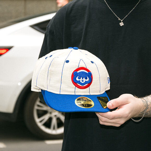 Kšiltovka New Era - MLB Retro Linen Pinstripe 59FIFTY Retro Crown - Chicago Cubs - Team Color