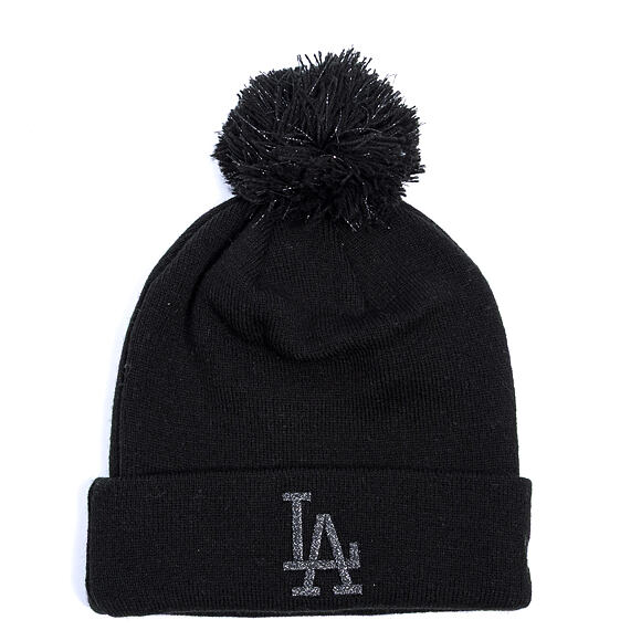 Dámský Kulich New Era - MLB Metallic Pom Beanie - LA Dodgers - Black