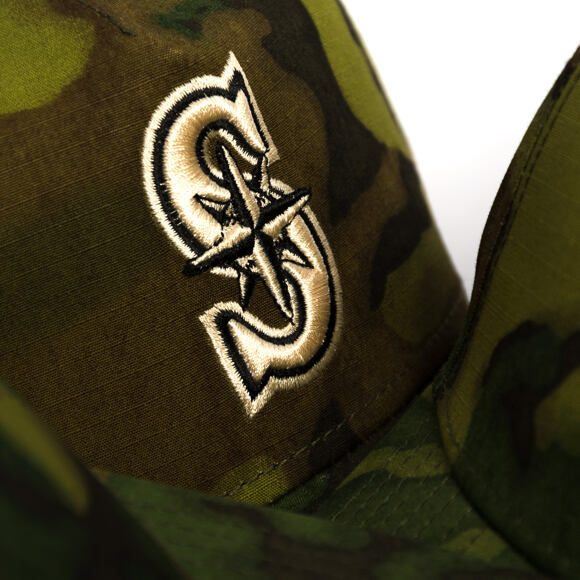 Kšiltovka New Era - MLB Ripstop Camo 59FORTY - Seattle Mariners - Woodland Camo