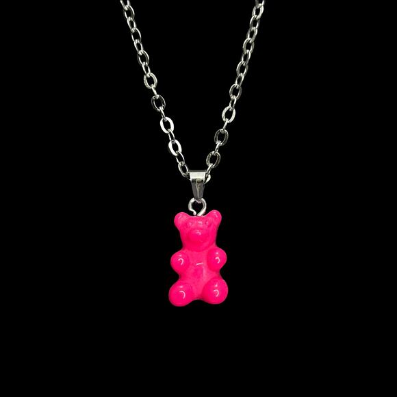 Řetízek Fainz - Mono Bear Chain - Pink Mono
