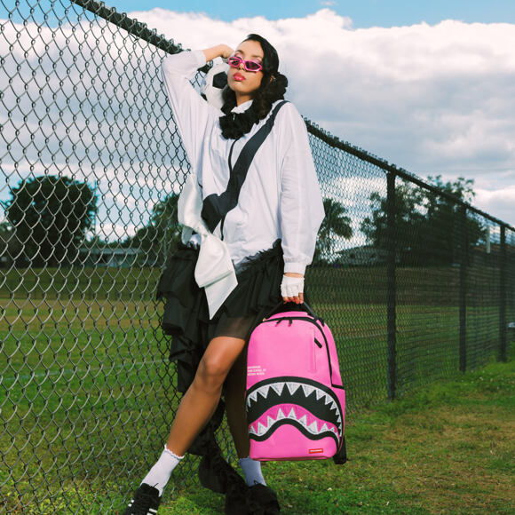 Batoh Sprayground - Shark Central Pink Embroidered Shark Backpack