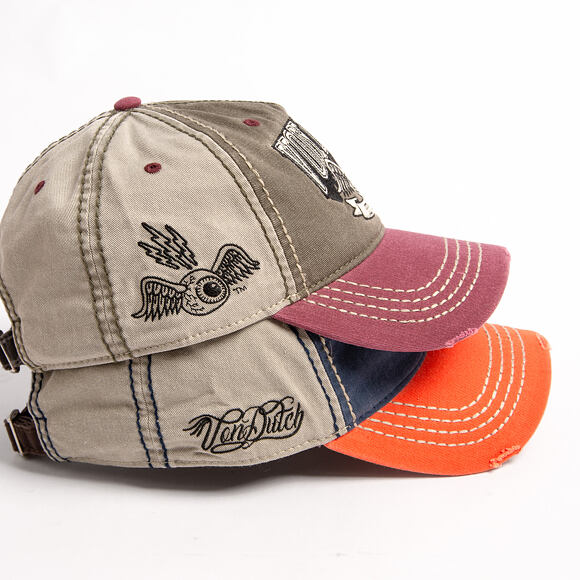 Kšiltovka Von Dutch - Baseball - Embroidery - Orange / Navy
