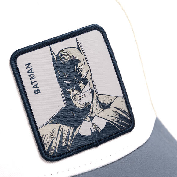 Kšiltovka Capslab - Batman Trucker - Dark Knight Sketch - Off White / Blue
