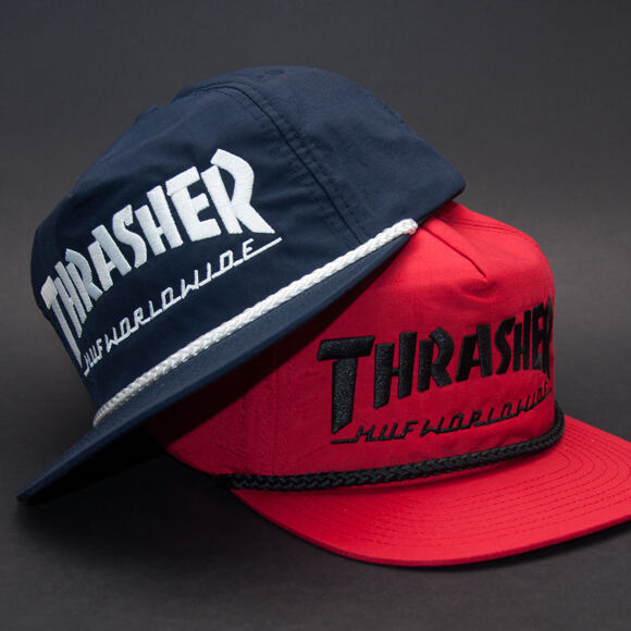 Kšiltovka HUF Collab Thrasher Logo Red Snapback