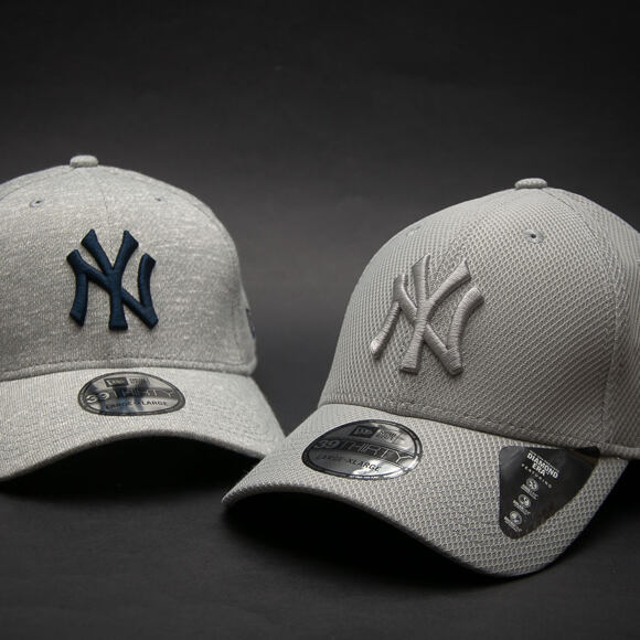 Kšiltovka New Era Diamond Era Essential New York Yankees Gray 39THIRTY Stretchfit