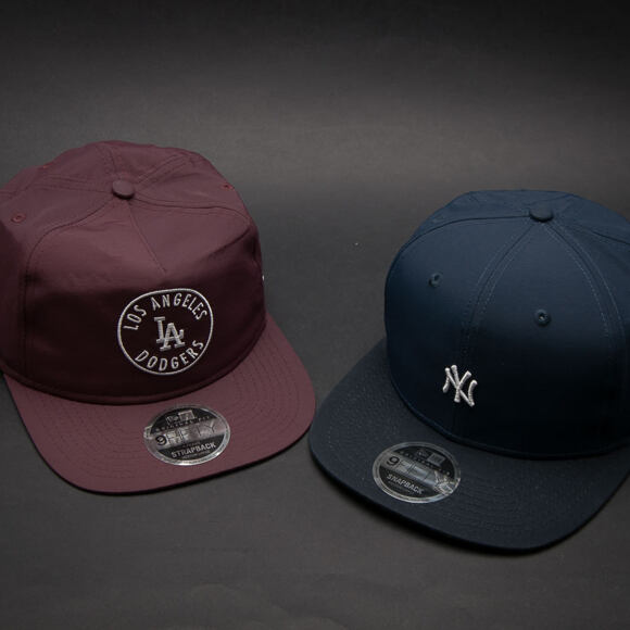 Kšiltovka New Era Taslan Emblem Los Angeles Dodgers Maroon 9FIFTY Clipback