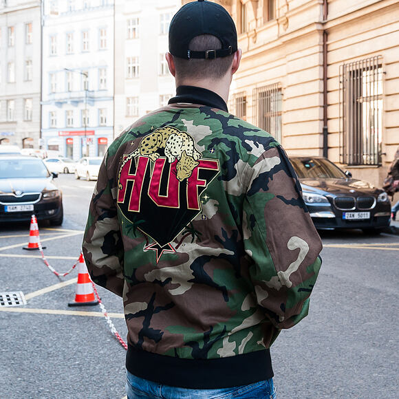 Bomber HUF Kingston Jacket Woodland