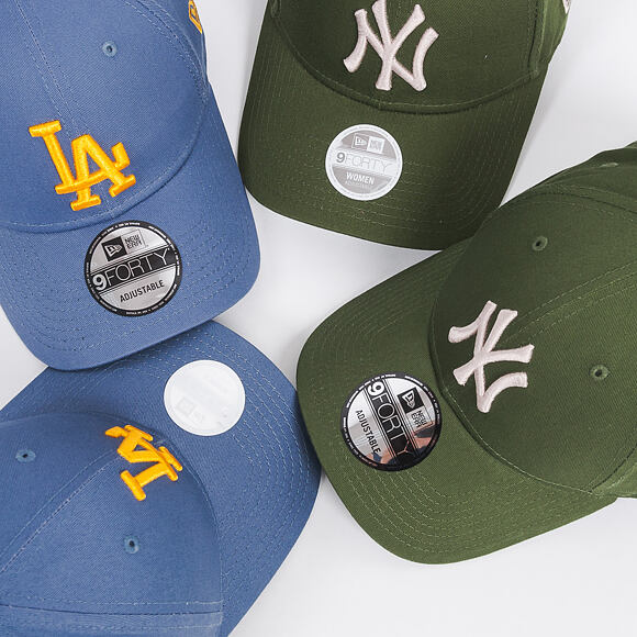 Dámská Kšiltovka New Era League Essential Los Angeles Dodgers 9FORTY Slate/Gold Strapback