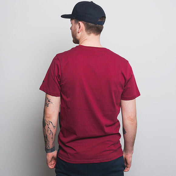 Triko New Era World Hood Tri Colour Tee Cardinal/Nigh Shift Navy/Satin