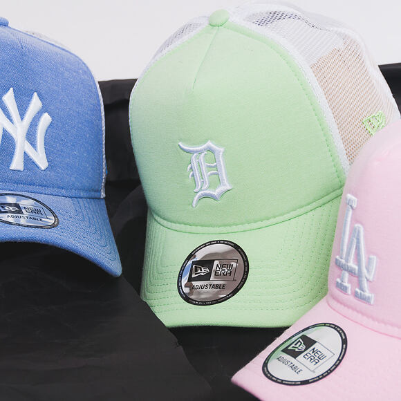 Kšiltovka New Era Oxford A Frame Trucker Los Angeles Dodgers 9FORTY Pink/White Snapback