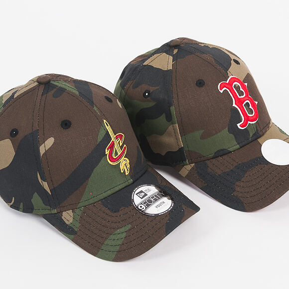 Kšiltovka New Era Camo Team Cleveland Cavaliers 9FORTY Black Camo/Cardinal Strapback