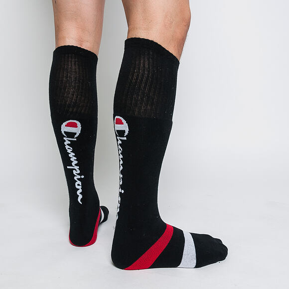 Podkolenky Champion 1PP Tube Socks Knee High Black/Red/White