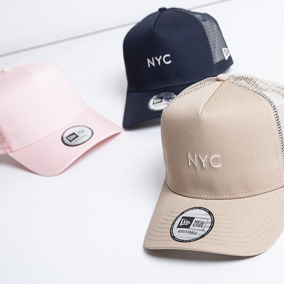 Kšiltovka New Era 9FORTY A-Frame Trucker NYC Seasonal Pink