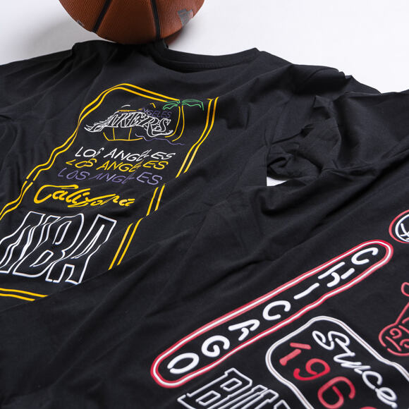 Triko New Era Los Angeles Lakers Neon Lights Black