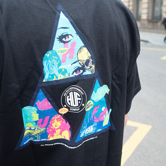 Triko HUF Comics Tee Black