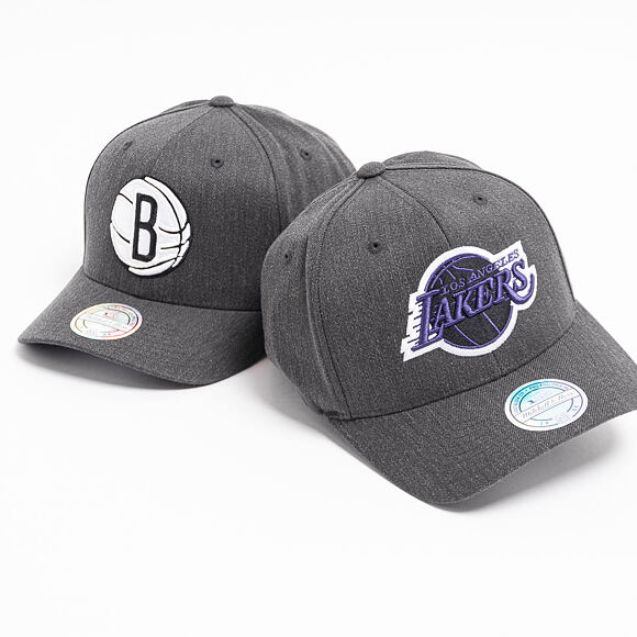 Kšiltovka Mitchell & Ness Los Angeles Lakers 715 Charcoal Heather Team Pop