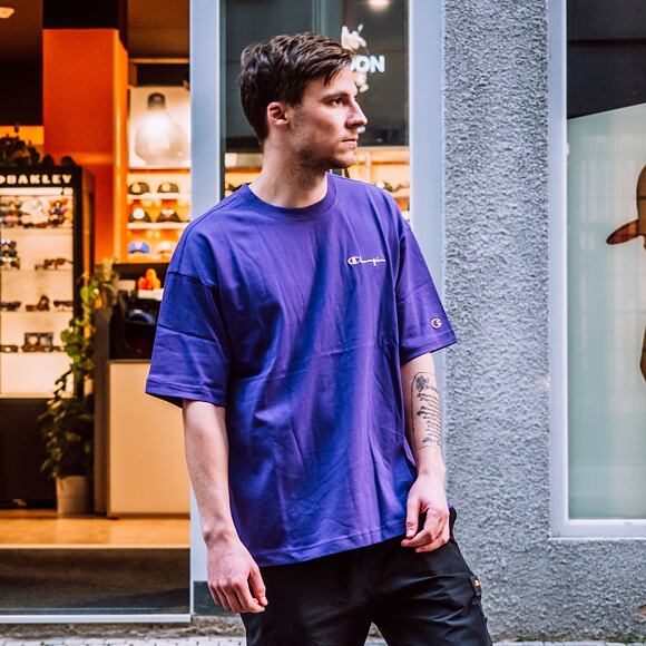 Triko Champion Crewneck T-Shirt Purple 214282 VS017