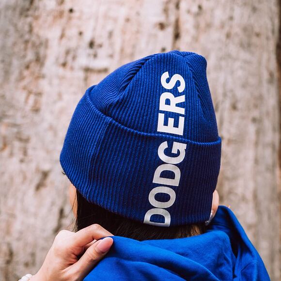 Kulich New Era MLB Wordmark Cuff Knit Los Angeles Dodgers Dark Royal