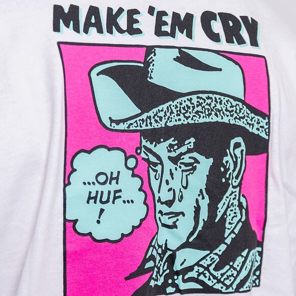 Triko HUF Make Em Cry Dude T-Shirt White