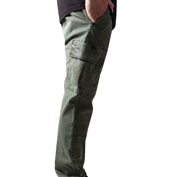 Kalhoty Urban Classic TB1435 Washed Cargo Twill Jogging Pants Olive