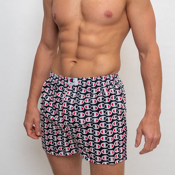 Pánské Trenky Champion Loose Boxer Premium C Navy Print