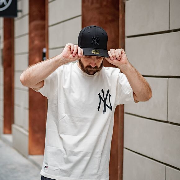 Triko New Era MLB Big Logo Oversized New York Yankees Off White