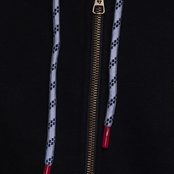 Mikina '47 Brand NHL Chicago Blackhawks Back Check Morris Full Zip Hood Jet Black