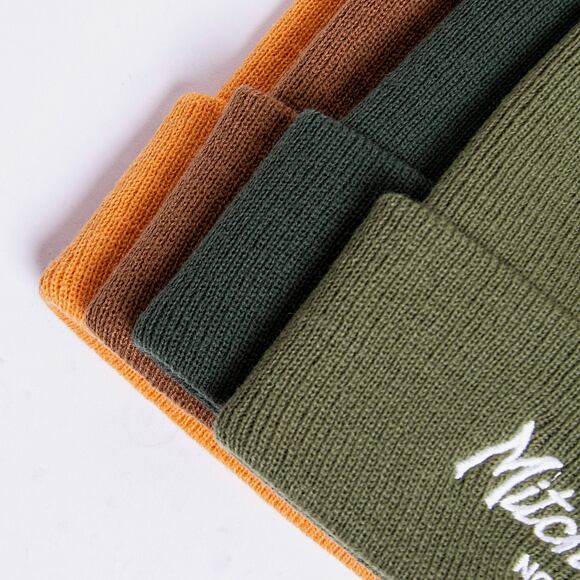 Kulich Mitchell & Ness Branded Pinscript Cuff Knit Tan