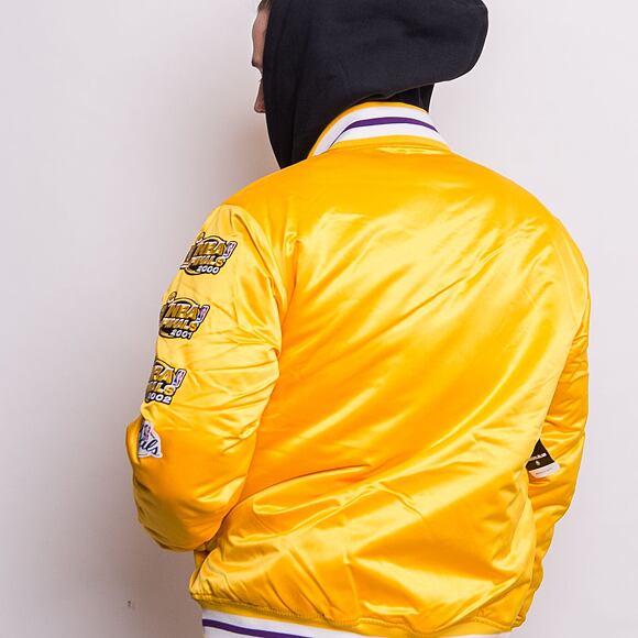 Bunda Mitchell & Ness Champ City Satin Jacket Los Angeles Lakers Gold