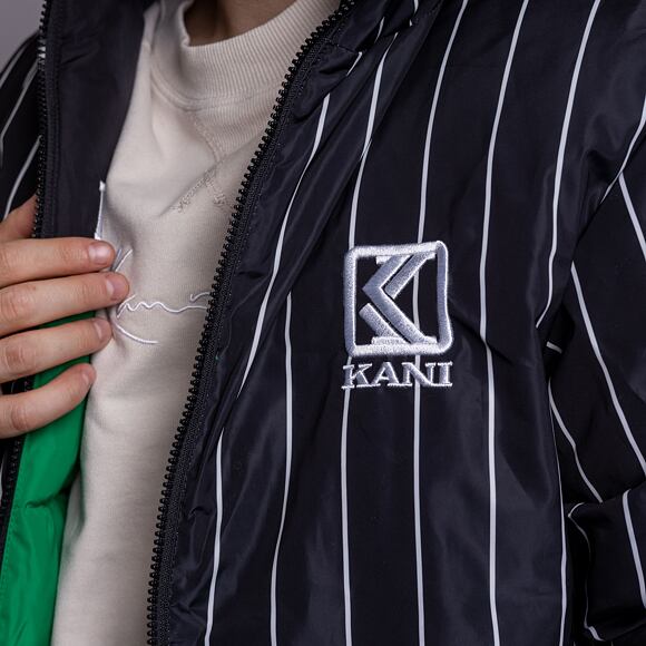 Bunda Karl Kani Retro Block Reversible Puffer Jacket Green/Black/White