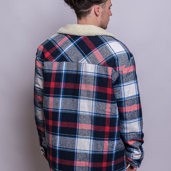 Bunda Karl Kani Chest Signature Heavy Flannel Shirt Jacket sand/black