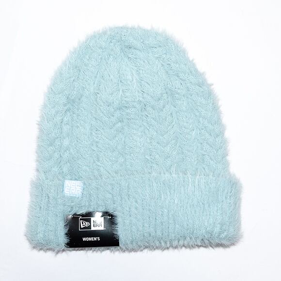 Dámský kulich New Era Womens Fluffy Beanie Sky Blue/White