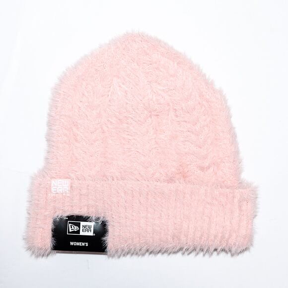 Dámský kulich New Era Womens Fluffy Beanie Pink/White
