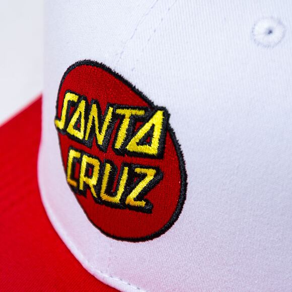 Kšiltovka Santa Cruz Classic Dot Snapback White Black Red