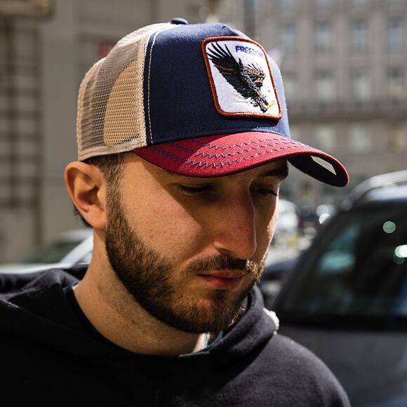 Kšiltovka Goorin - The Freedom Eagle Trucker - Indigo