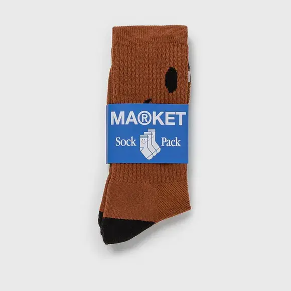 Ponožky Market Smiley Oversized Socks Rust