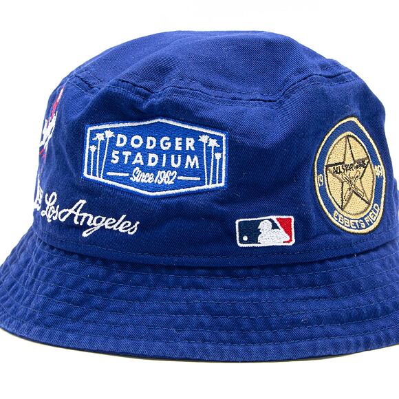 Klobouk New Era MLB Multi Patch Bucket Los Angeles Dodgers Dark Blue / White