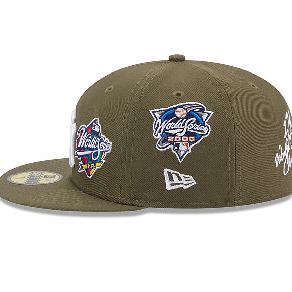 Kšiltovka New Era 59FIFTY MLB 5 Olive WS New York Yankees New Olive / White
