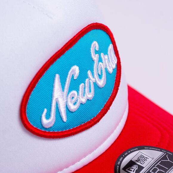 Dětská kšiltovka New Era 9FORTY Kids A-Frame Trucker Oval Red / White